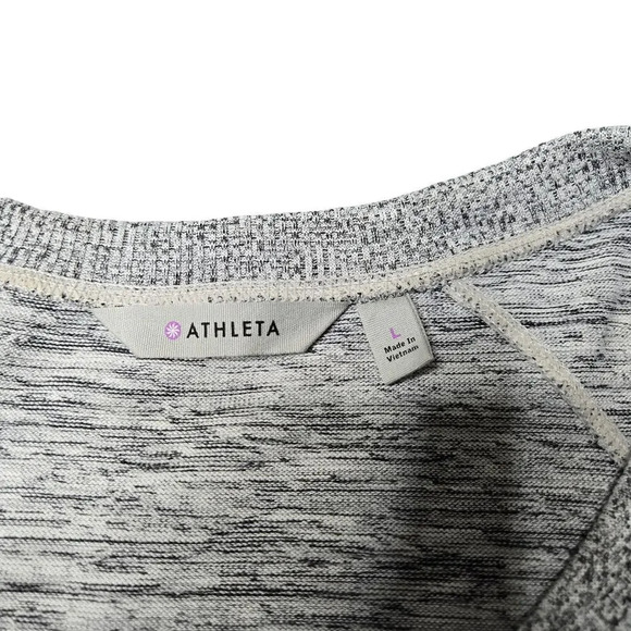 Athleta Blissful Sharkbite Gray Sweatshirt - Picture 4 of 5